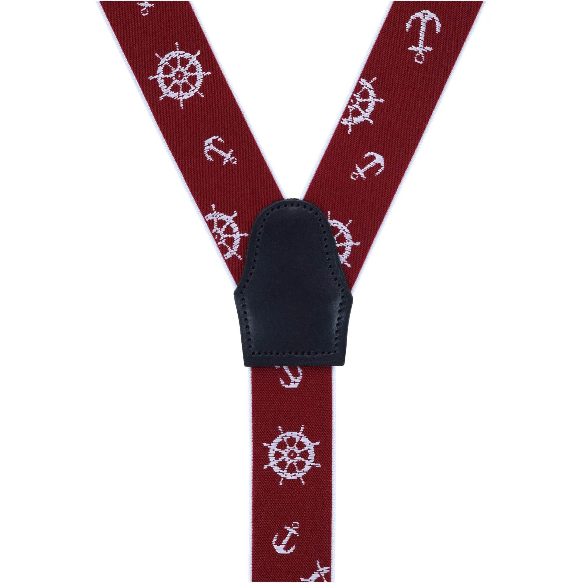 Ahoy Nautical Themed Elastic Button End Braces