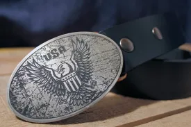 American Bald Eagle Belt Buckle -USA RUSTIC-