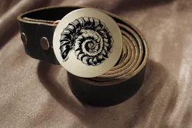 Ammonite Fossil Belt Buckle