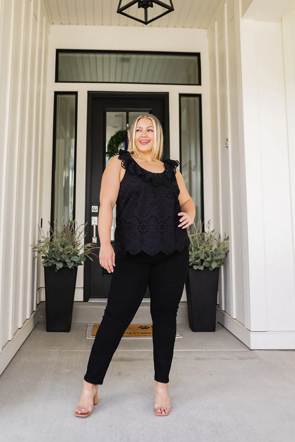 Andree by Unit Parisian Stroll Lace Blouse in Black