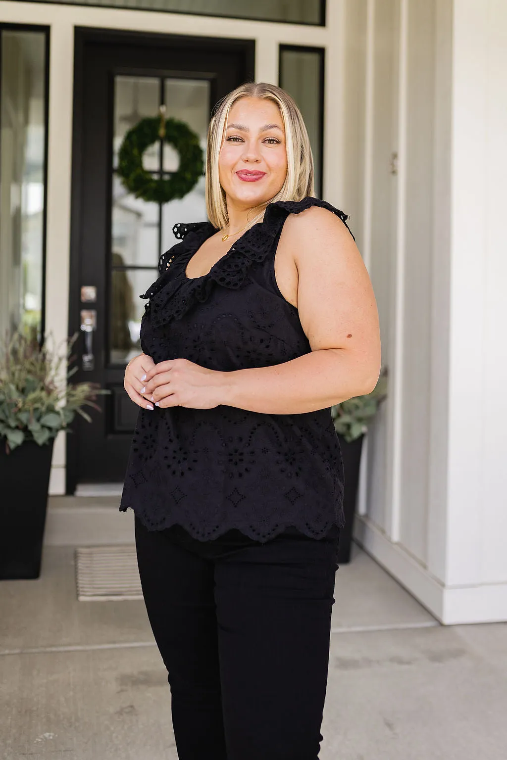 Andree by Unit Parisian Stroll Lace Blouse in Black