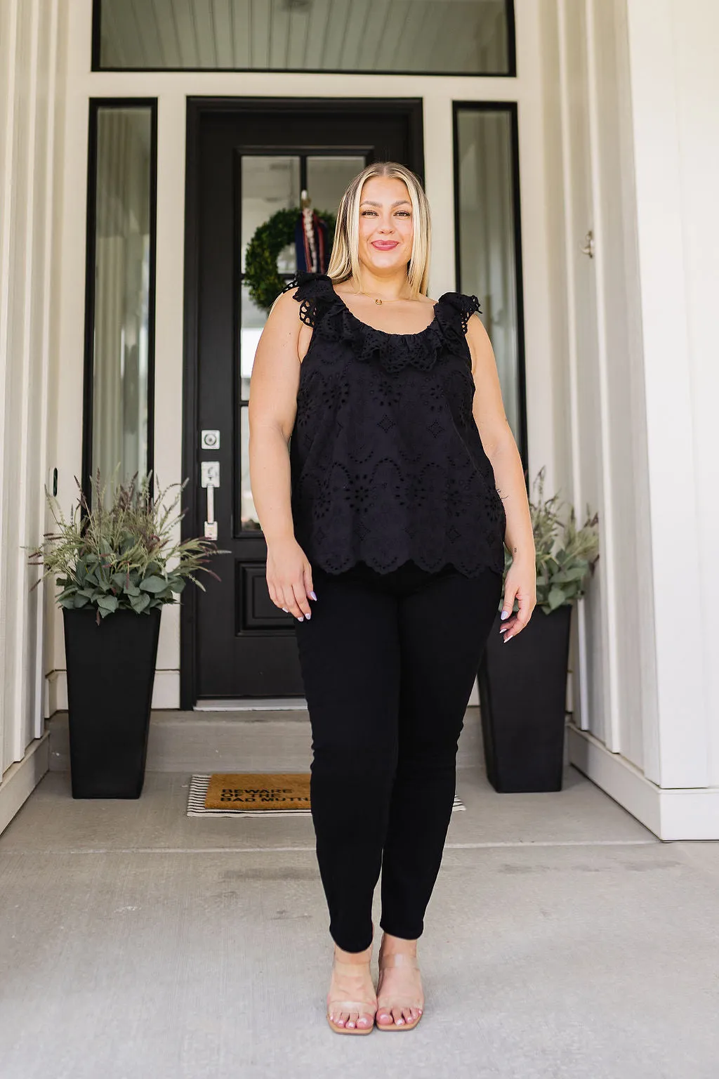 Andree by Unit Parisian Stroll Lace Blouse in Black