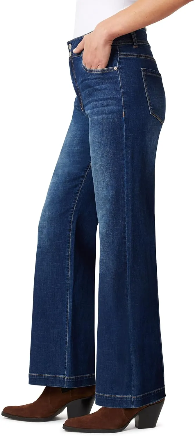 Angels Forever Young Women's Everbreeze Curvy High-Rise Relaxed Flare Jeans