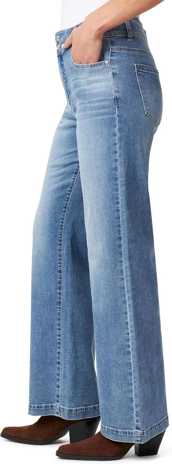 Angels Forever Young Women's Everbreeze Curvy High-Rise Relaxed Flare Jeans