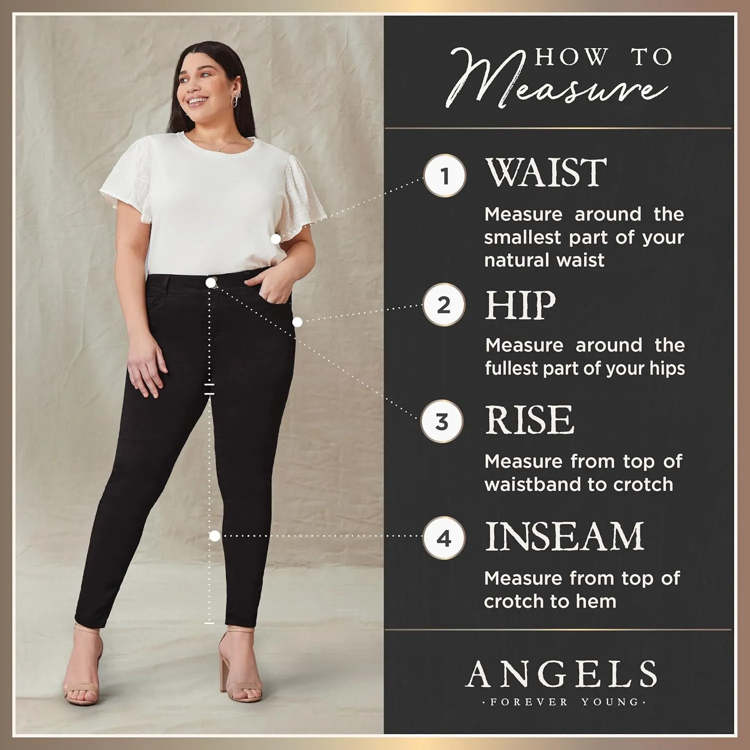 Angels Forever Young Women's Everbreeze Curvy High-Rise Relaxed Flare Jeans