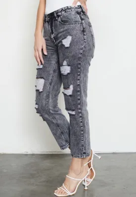 Black Acid Wash KanCan Jeans
