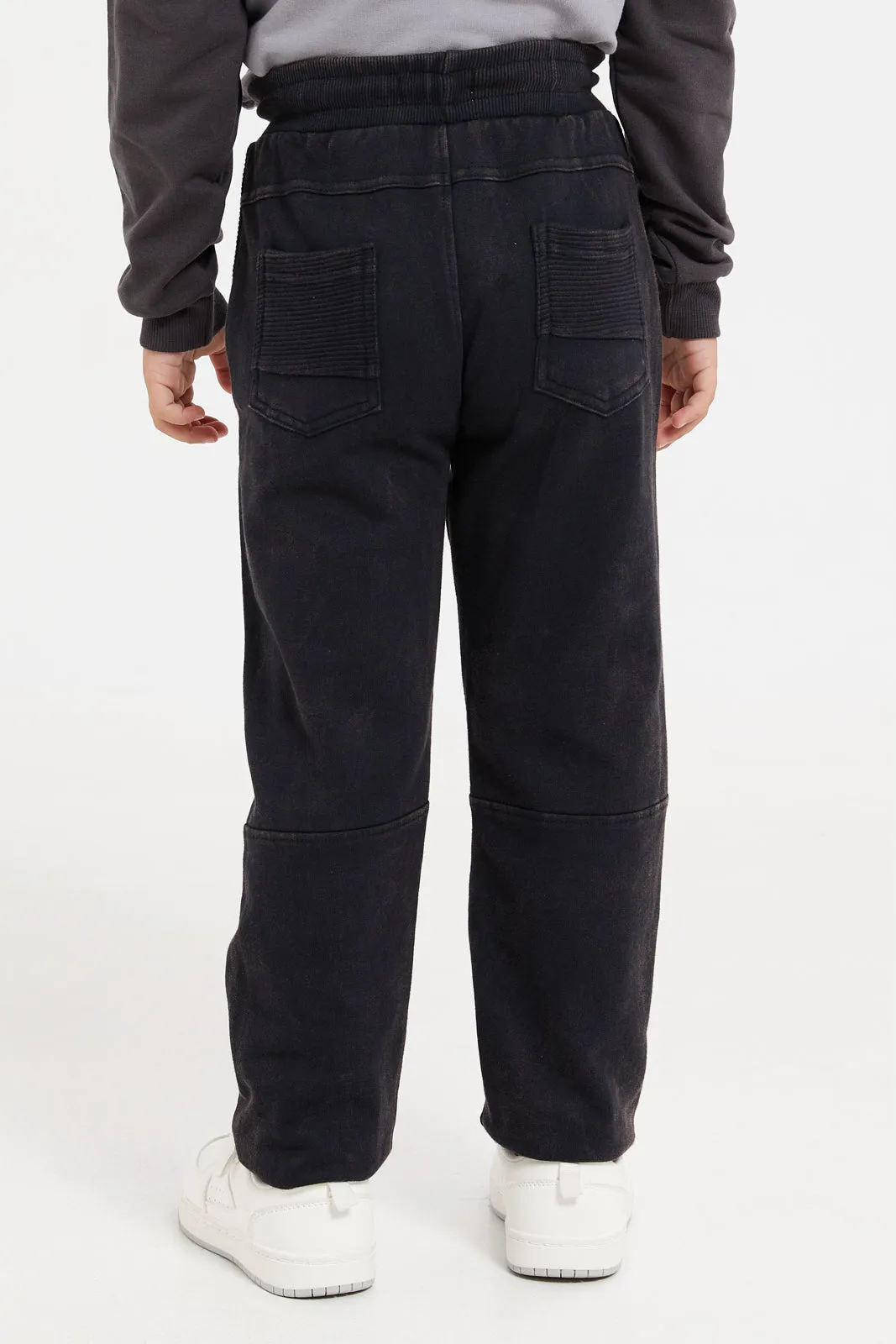 Boys Black Track Pants