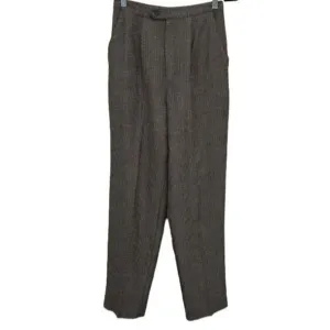 Briggs New York Vintage 80s Plaid High Waist Wool Look Dress Pants - Women's 8
