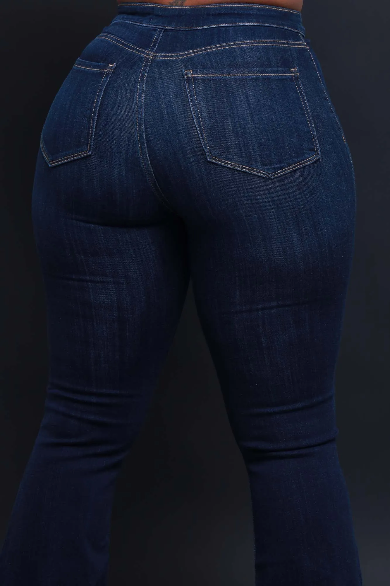 Bring It Up High Rise Super Flare Jeans - Dark Wash