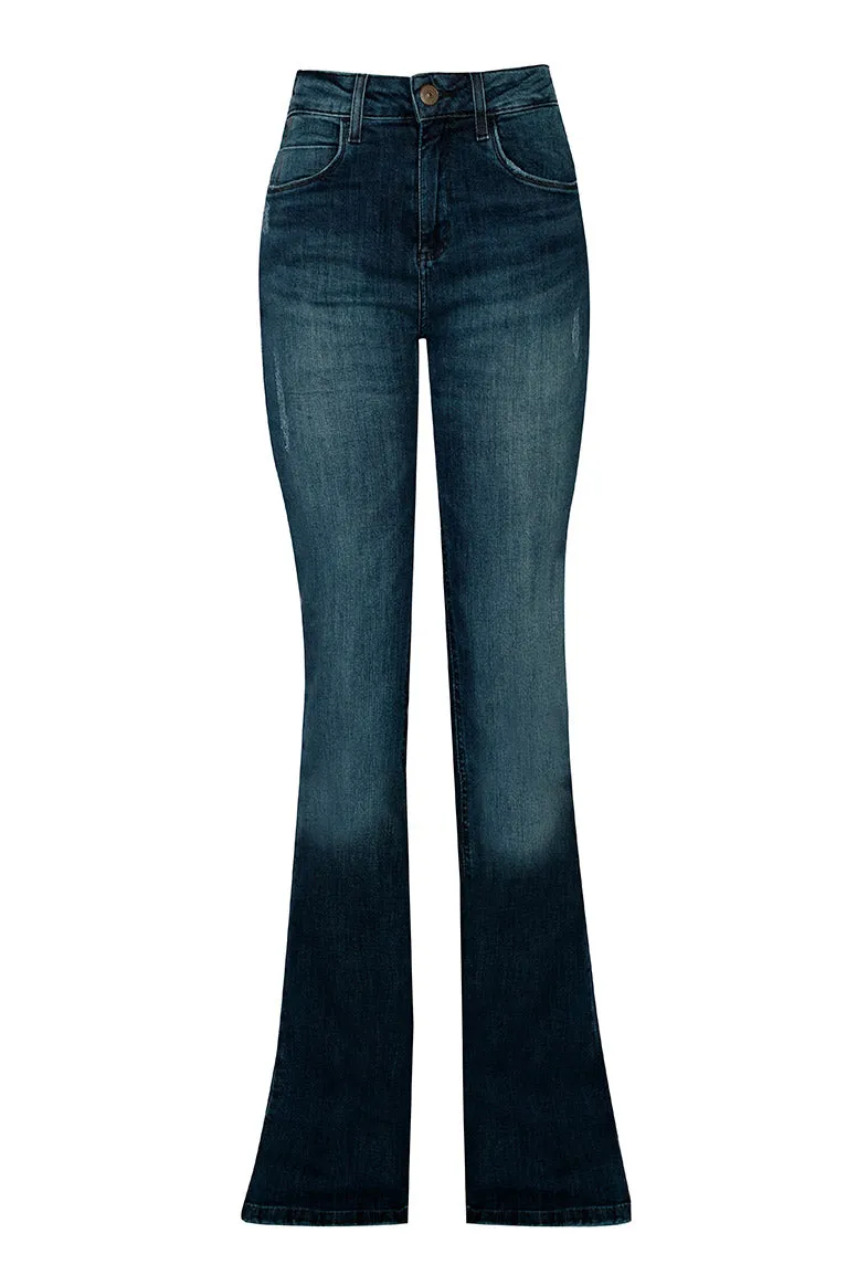 CALÇA JEANS BOOTCUT C3 DARK BLUE