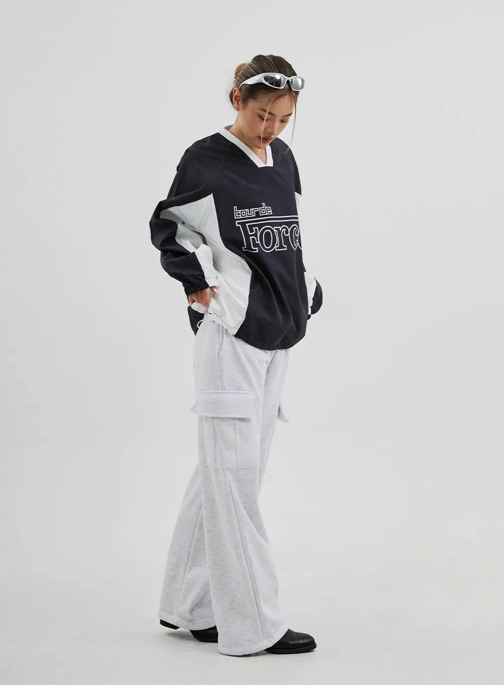 Cargo Wide Leg Track Pants Unisex CJ313