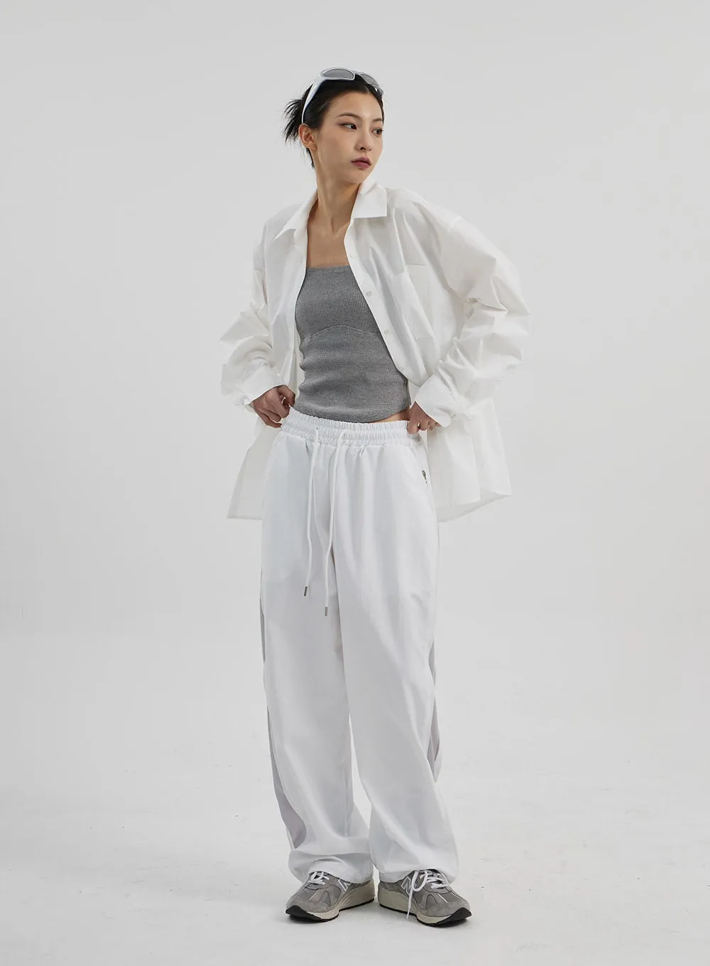 Drawstring Baggy Track Pants CF308