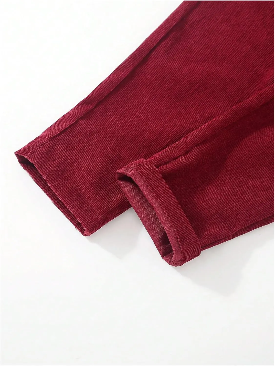 Floerns Boy's Casual Elastic Waist Tapered Trousers Long Corduroy Pants