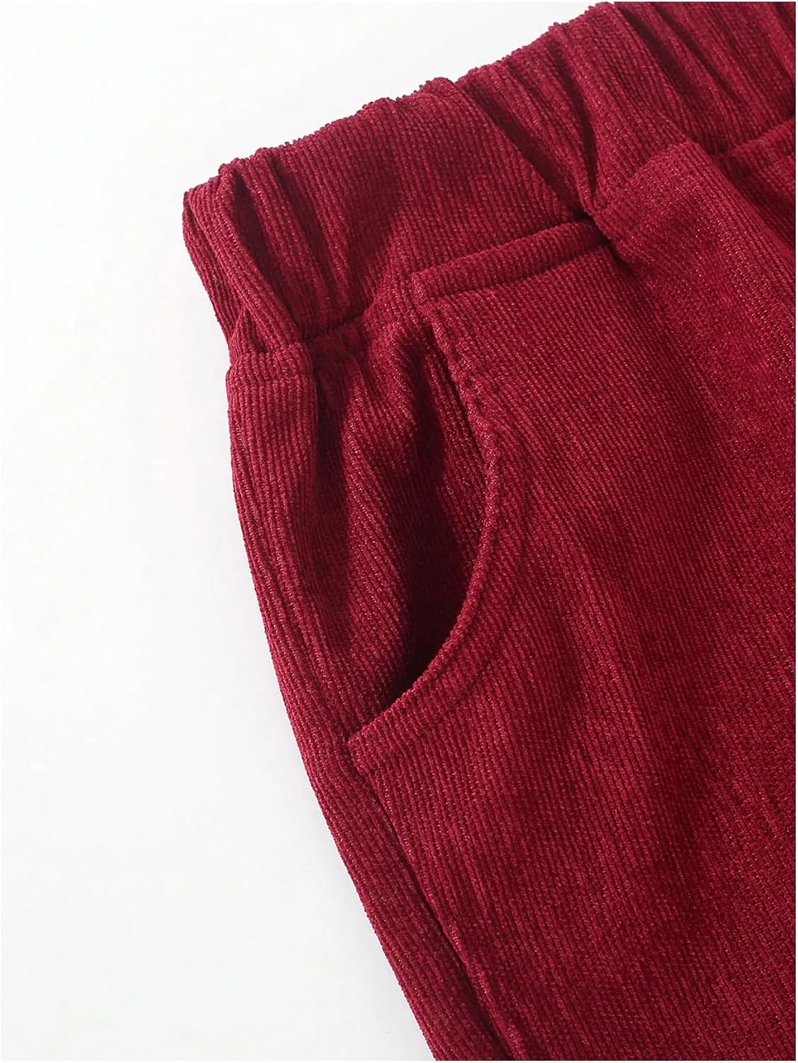 Floerns Boy's Casual Elastic Waist Tapered Trousers Long Corduroy Pants