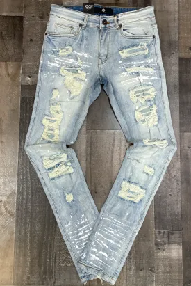 Focus- distressed denim with paint (Vintage)