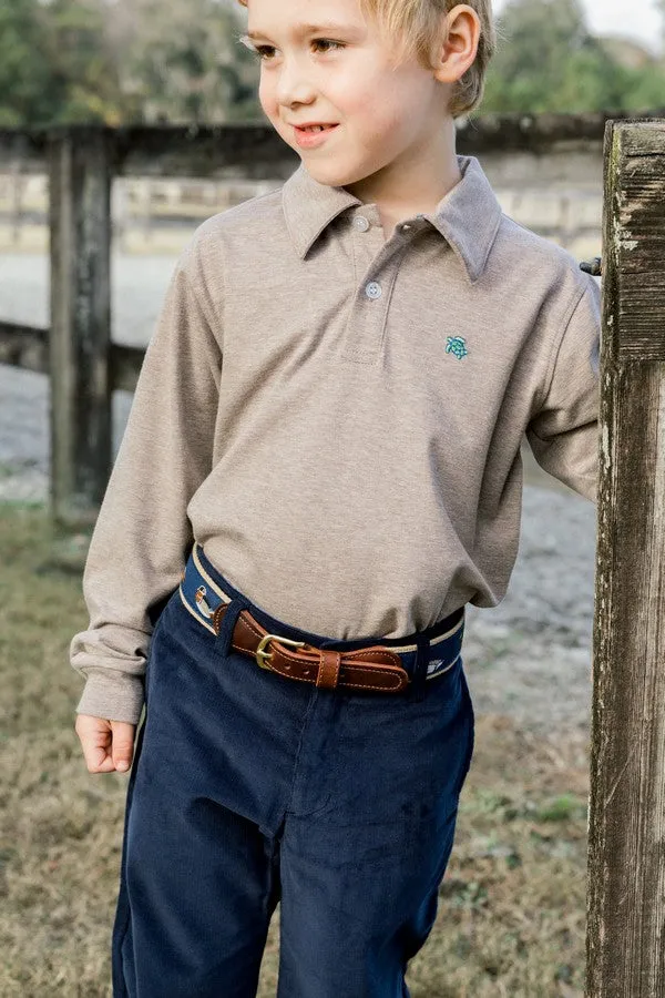 Harry L/S Polo-Bark
