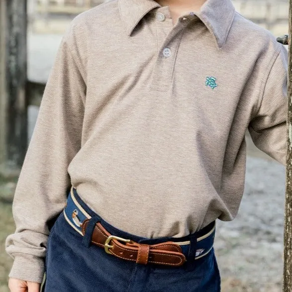 Harry L/S Polo-Bark