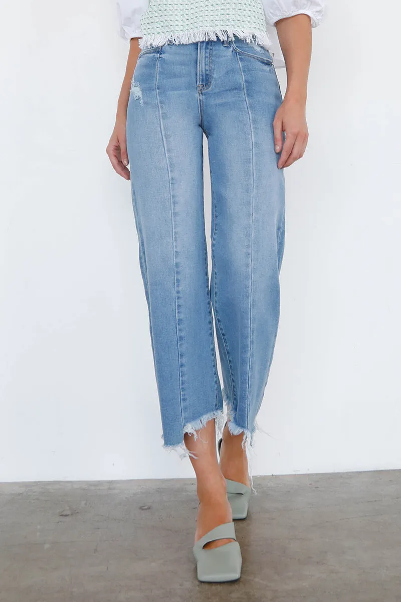 High Rise Wide Leg Angle Jeans