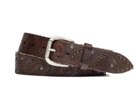 Italian Rivet Calf with Distressed Nickel Buckle
