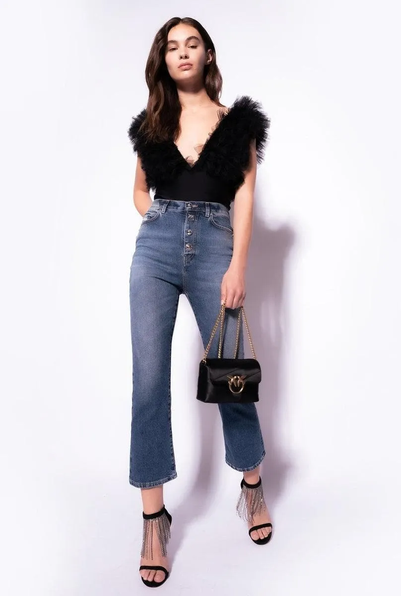 Jeans belen bootcut mix bottoni