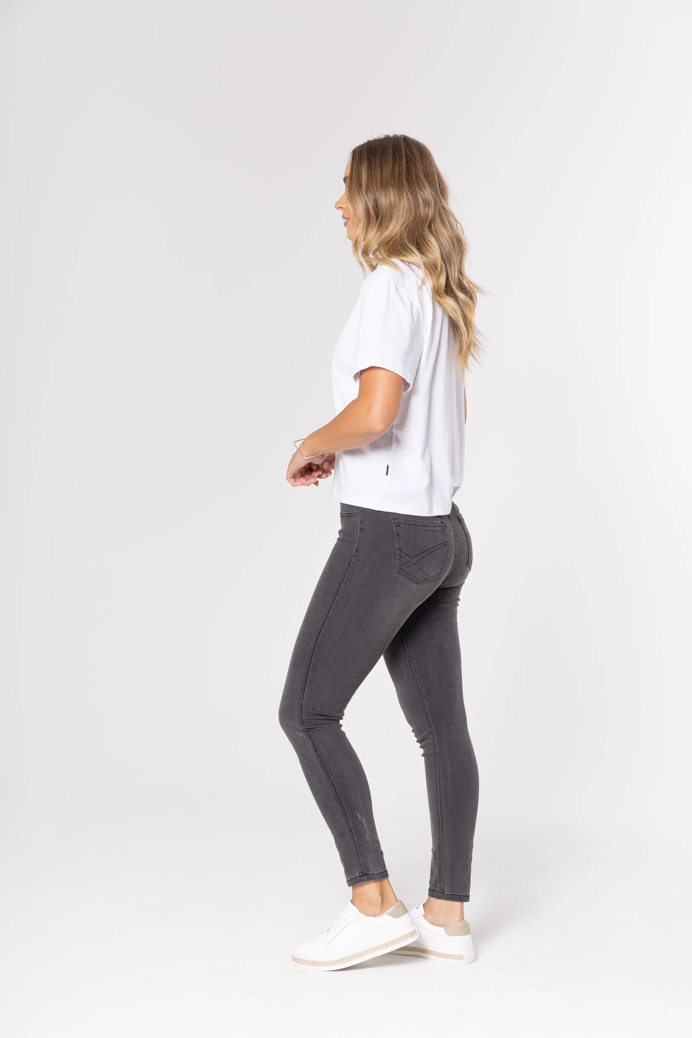 LENNY STRETCH JEANS- Grey