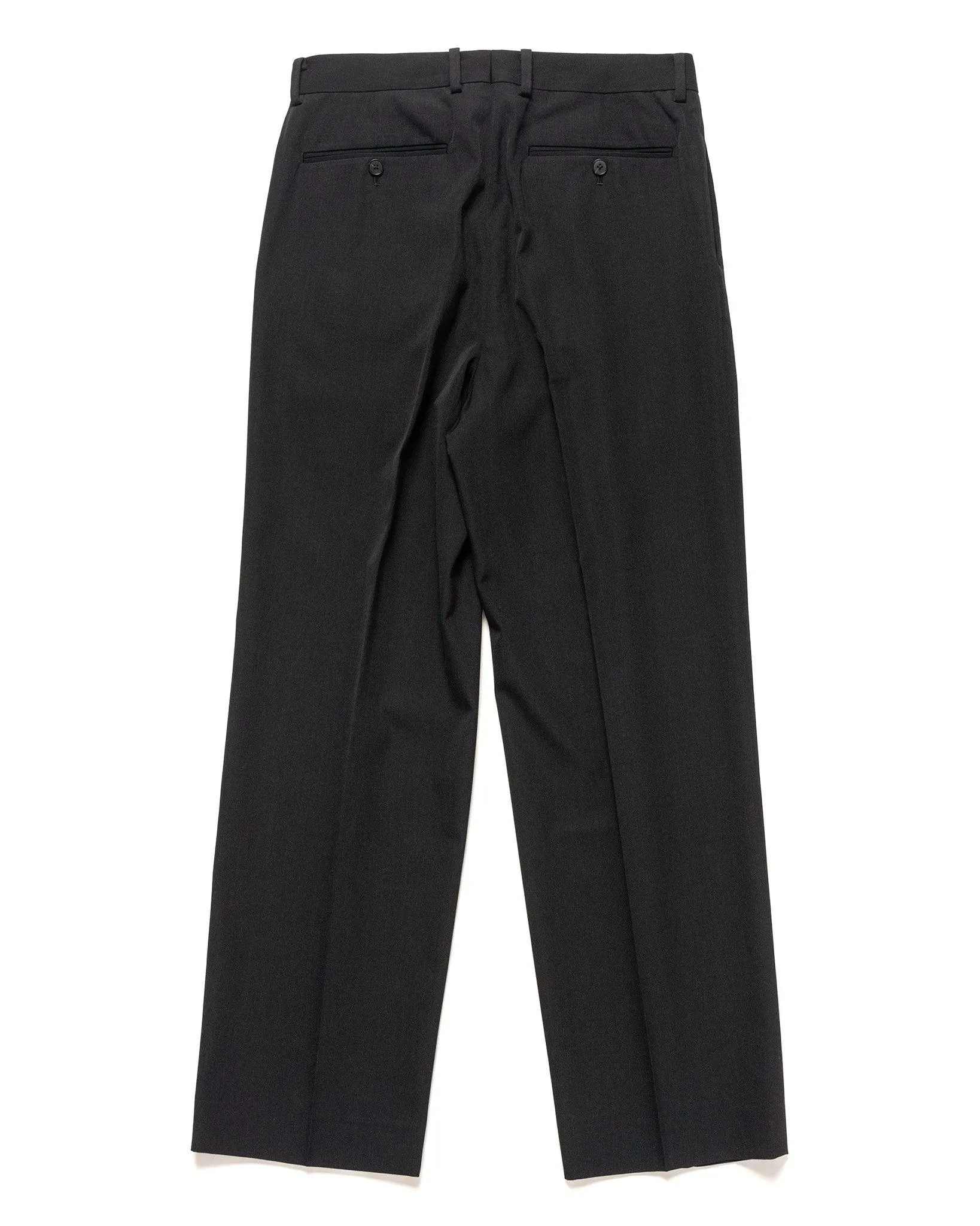 Light Wool Max Gabardine Two-Tuck Slacks Black