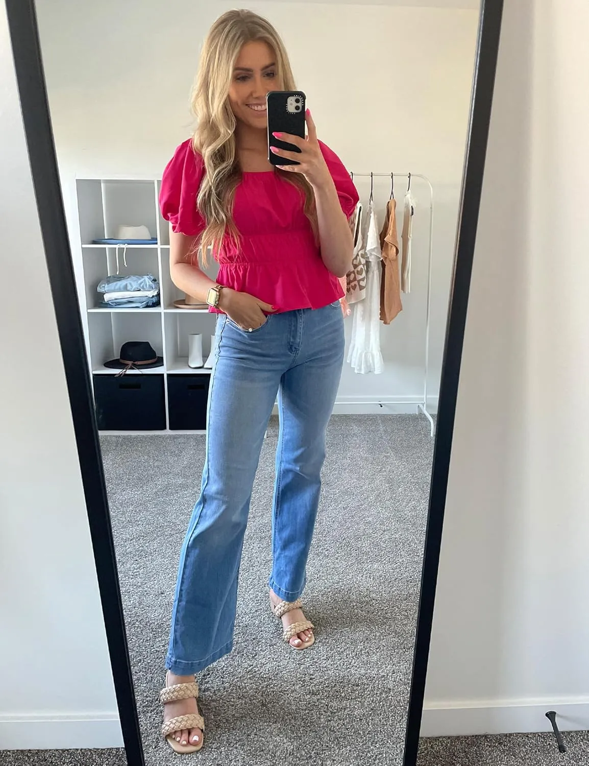 luvamia Wide Leg Jeans for Women Distressed Baggy High Waisted 90s Jeans Stretchy Denim Pants Trendy