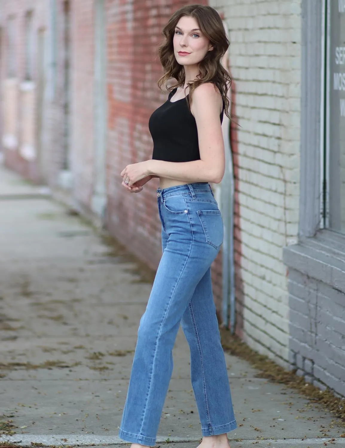 luvamia Wide Leg Jeans for Women Distressed Baggy High Waisted 90s Jeans Stretchy Denim Pants Trendy