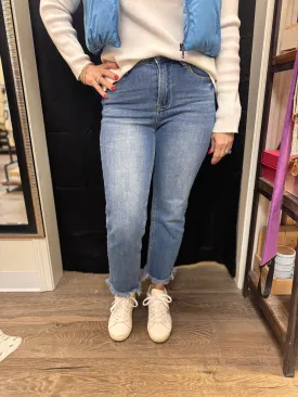 Md HR Crop Flare Jeans