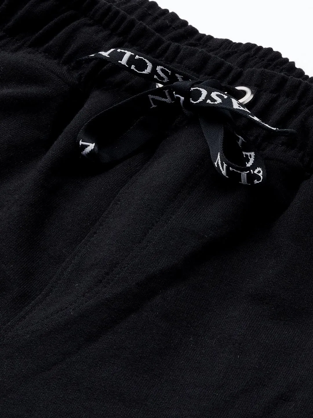 Men's Black MASCLN Embroidered Joggers - LYUSH-MASCLN