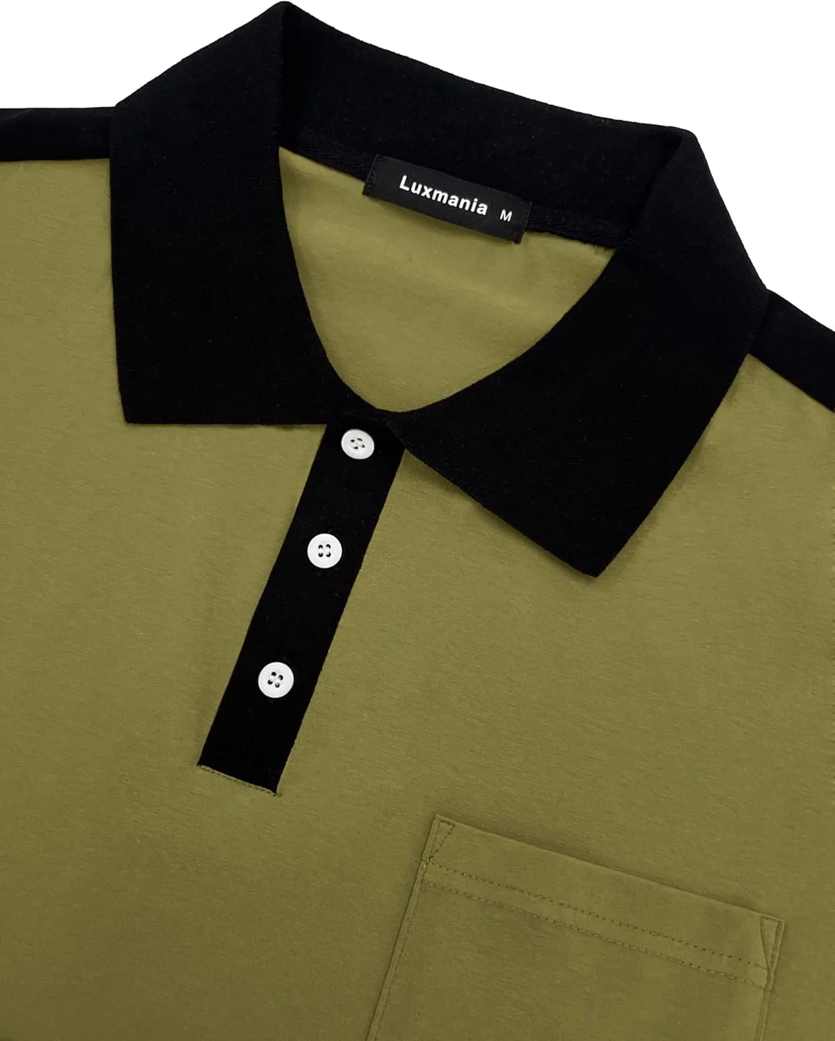 Men's Casual Polo Shirts Short Sleeve Classic Button Shirt Fashion Cotton Golf Tops with Pocket