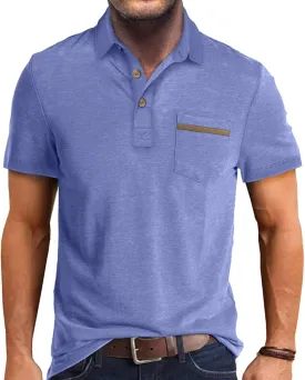 Men's Casual Polo Shirts Short Sleeve Summer Shirts Classic Collared Golf Shirt