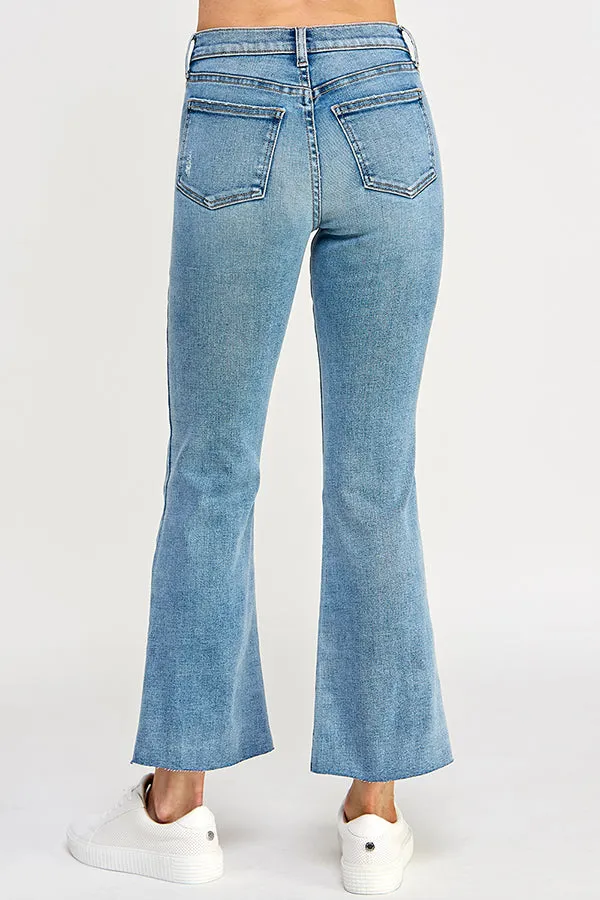 MID RISE ULTRA STRETCH KICK FLARE IN MEDIUM LIGHT   /  SP-P12706