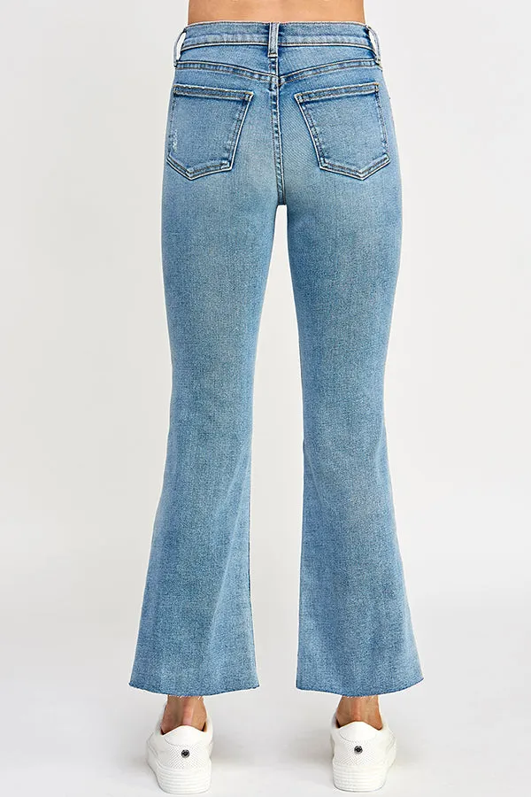 MID RISE ULTRA STRETCH KICK FLARE IN MEDIUM LIGHT   /  SP-P12706