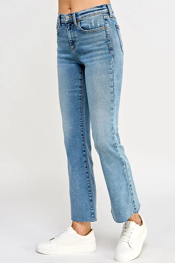MID RISE ULTRA STRETCH KICK FLARE IN MEDIUM LIGHT   /  SP-P12706