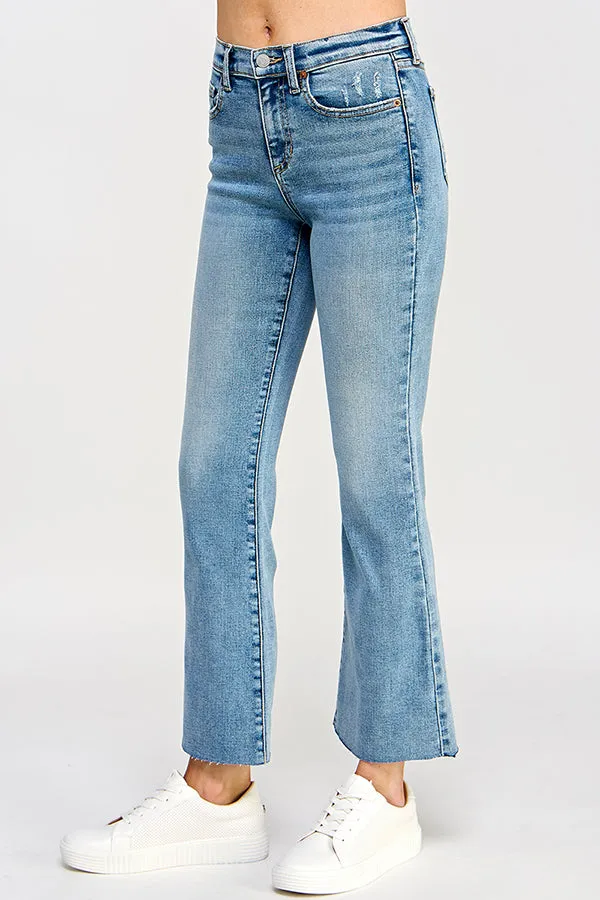 MID RISE ULTRA STRETCH KICK FLARE IN MEDIUM LIGHT   /  SP-P12706
