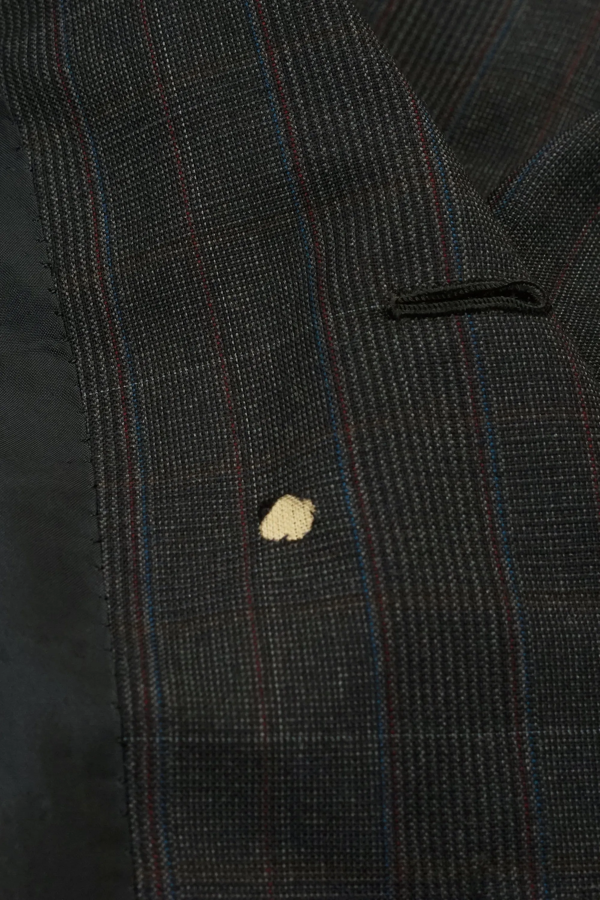 Musella Dembech Grey with Red/Blue Check Wool Three Piece Suit