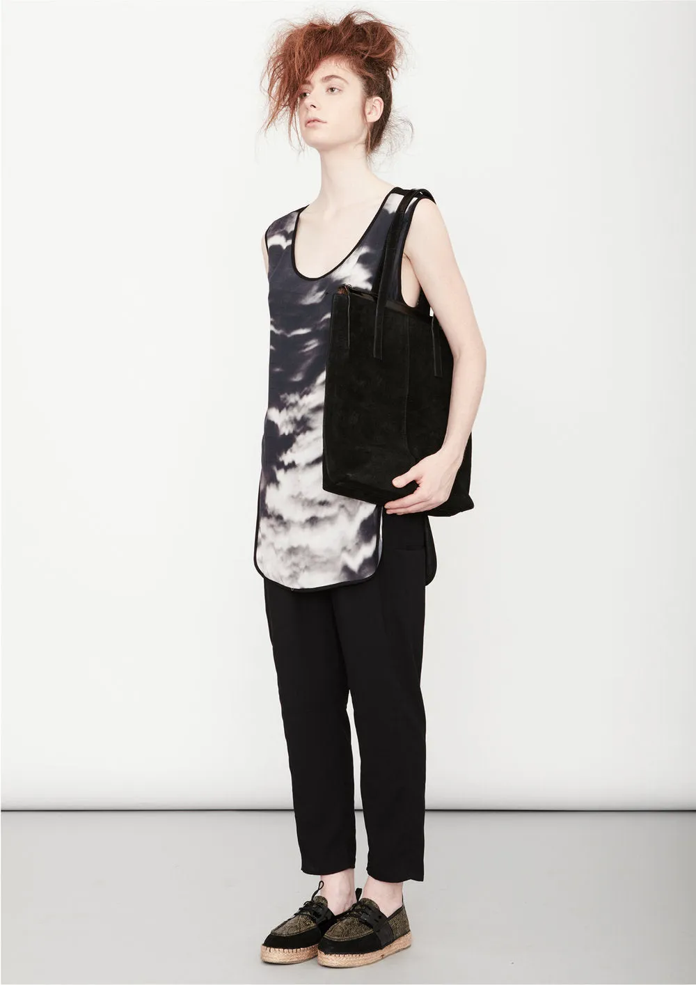 PANTS LOOSE ELASTIC BLACK PLAIN