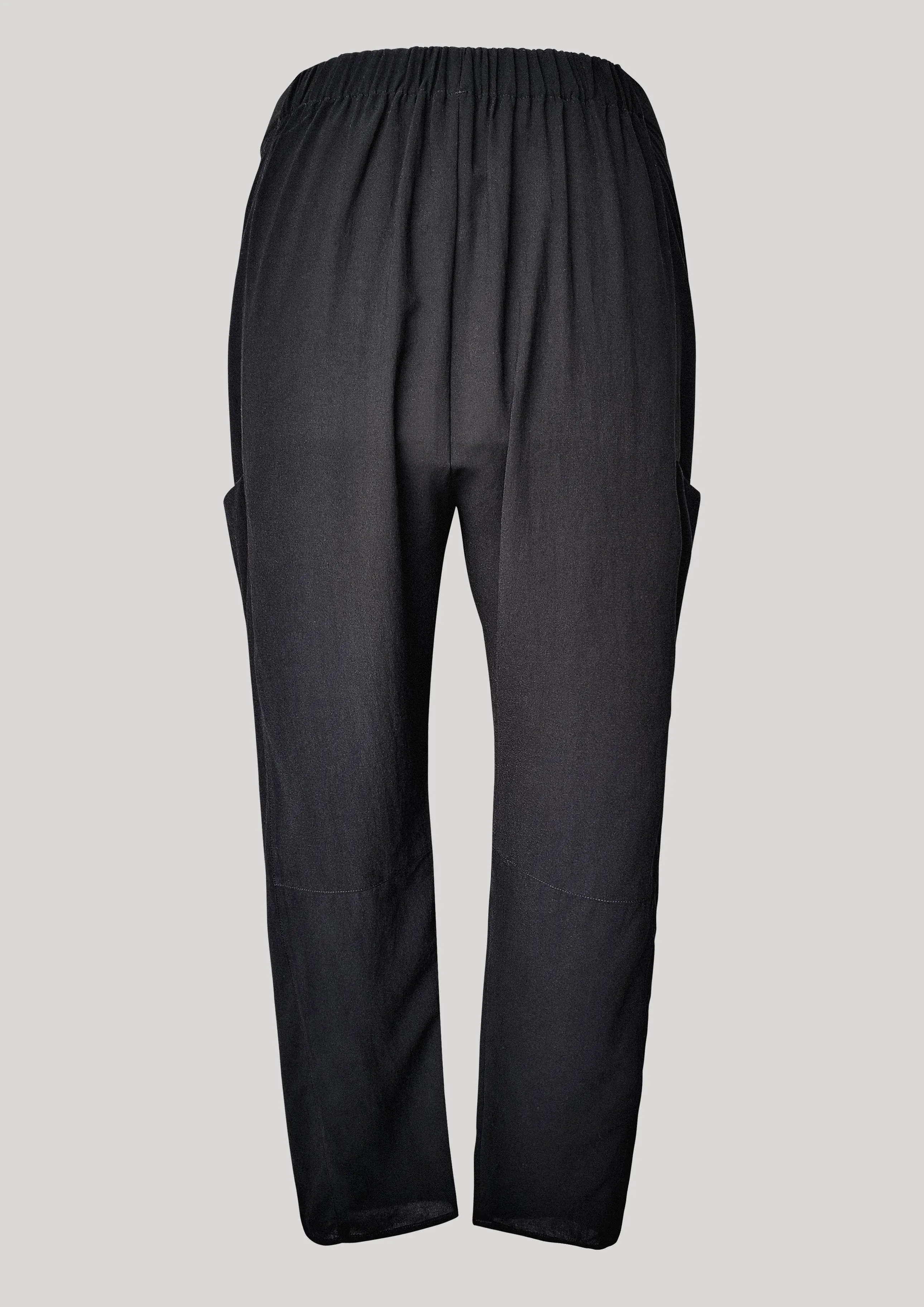 PANTS LOOSE ELASTIC BLACK PLAIN