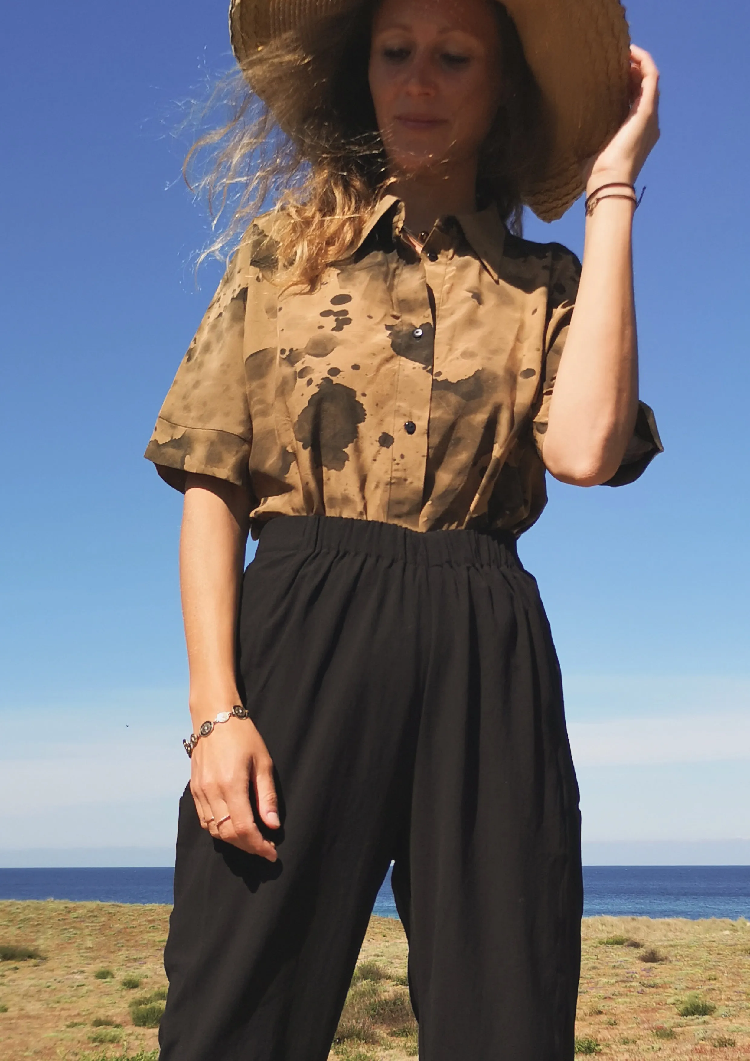 PANTS LOOSE ELASTIC BLACK PLAIN