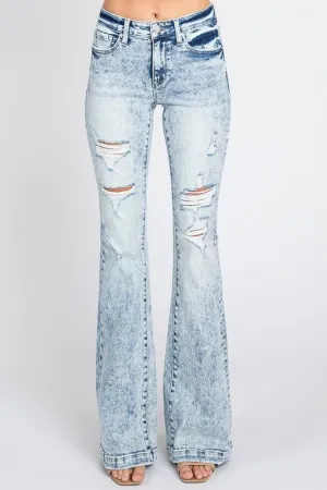 PET112 - ACID WASH STRETCH FLARES