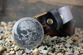 "Dead Flowers" Belt Buckle - by Madeline Brown