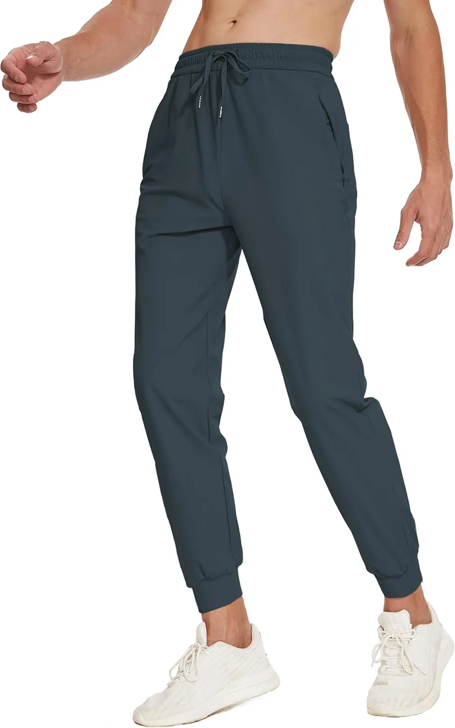SEVEGO Men's 31"/33"/35"/37" Tall Inseam Joggers Lightweight Sweatpants 3 Zipper Pocket Tapered Athletic Workout Gym Pant