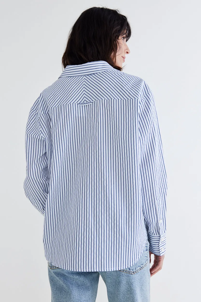 Top of the Line Long Sleeve Poplin Top