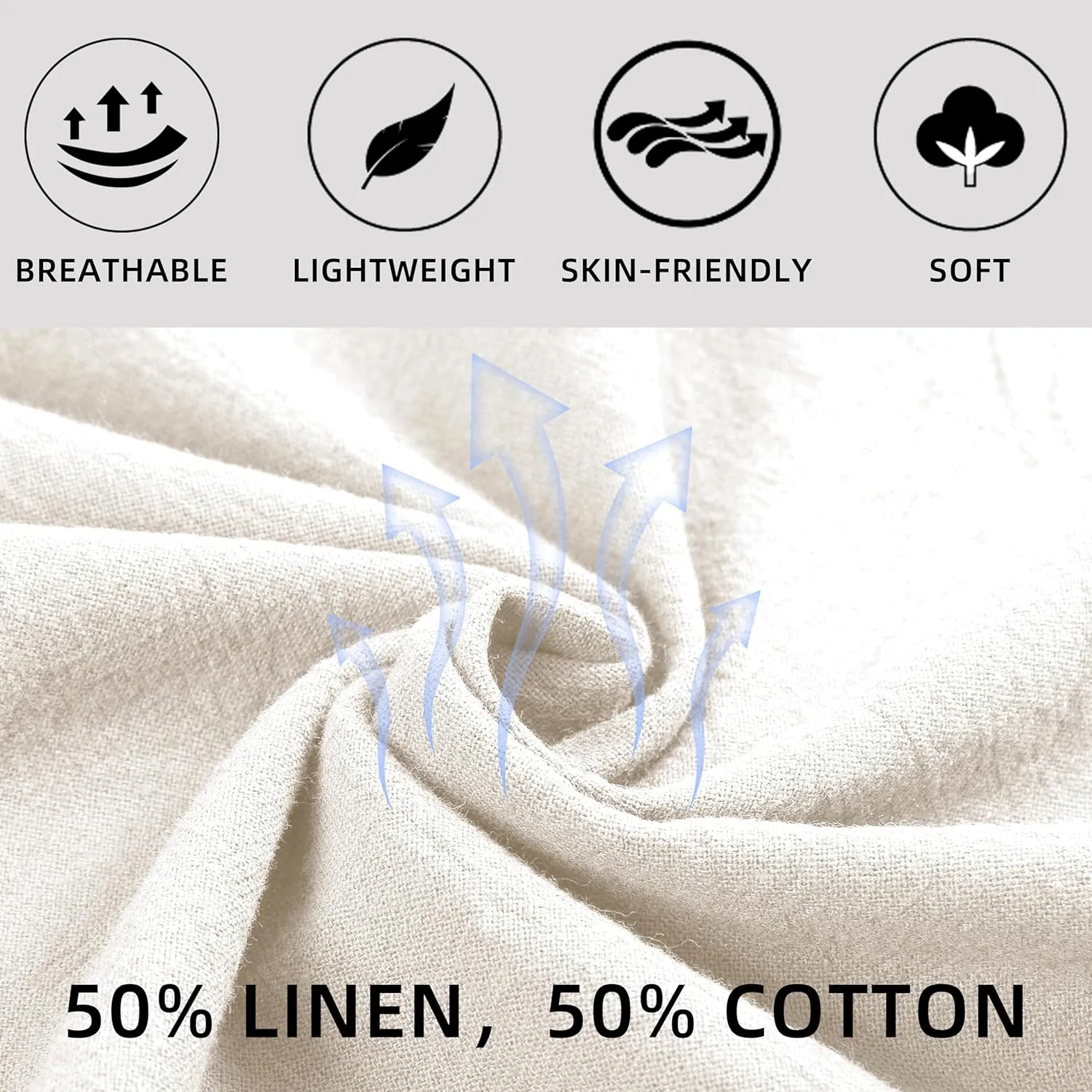 Womens Casual Linen Pants Wide Leg High Elastic Waisted Drawstring Summer Pants with Pockets