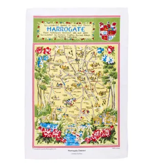 Woods Harrogate District Limited Edition Irish Linen Tea Towel